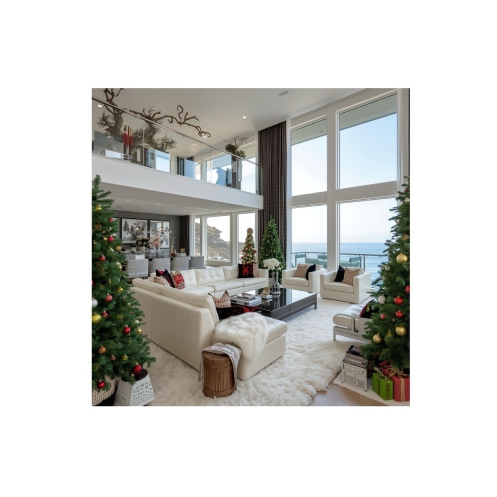 HANDCRAFTED digital art print or poster Luxurious Cream Holiday decor wall art